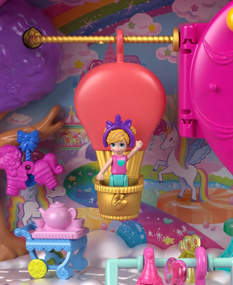 Polly Pocket Unicorn Partyland Playset with 2 Micro Dolls