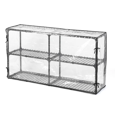 Simplie Fun 2-Pack 3-Tier Wire Storage Shelves with Covers