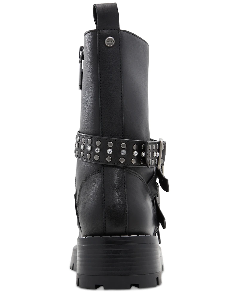 Aldo Women's Vortexia Studded Buckled-Strap Booties