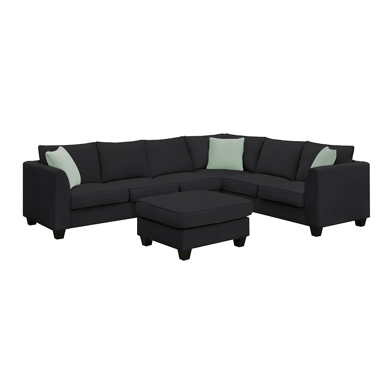 Streamdale Furniture 7-Seat L-Shape Modular Sectional Sofa Set with Ottoman