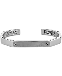 Bulova Marc Anthony Men's Id Plate Cuff Bangle Bracelet in Sterling Silver-Plate, BVB1160-wmmna