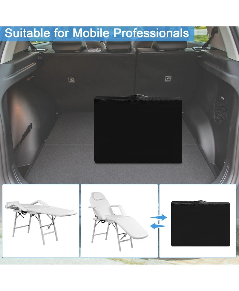 Sugift 73 Inch Portable Tattoo Salon Facial Bed Massage Table