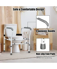 Givimo Steel Safety Toilet Rail with Created Fixable Clamp