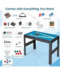 Sugift 14-in-1 Combo Game Table Set Multi Game Table with Foosball