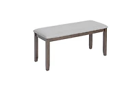 Streamdale Walnut Dining Table Set with Bench for 6