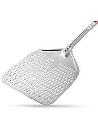 The Kitchen Chef Tkc Perforated Pizza Peel 12 Inch Aluminum Pizza Paddle - Lightweight Pizza Turning Peel Spatula