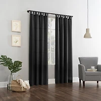 Clifford Heathered Texture Semi-Sheer Tab Top Curtain Panel