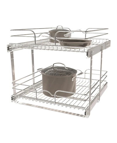 Rev-a-Shelf Kitchen Cabinet Pull Out Shelf Organizer, 21 x 22 In, 5WB2-2122CR-1