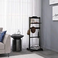 Streamdale Portable Garment Rack with Organizer (Black)