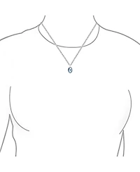 Bling Jewelry Classic Blue White Carved Oval Simple Framed Victorian Lady Portrait Mother and Child Cameo Pendant Necklace Wife Sterling Silver