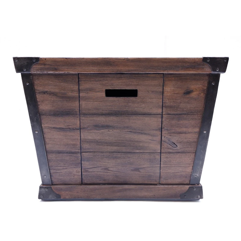 Square Concrete Fire Pit - 40,000 Btu - Brown