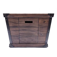 Square Concrete Fire Pit - 40,000 Btu - Brown