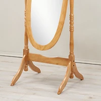 Streamdale Traditional Queen Anna Style Wood Floor Cheval Mirror, Oak Finish
