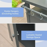 Premium Anti-Rust Outdoor Grill Cart with 83 Gallons of Storage