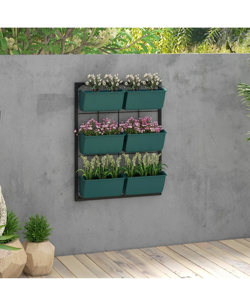 3-Tier Vertical Hanging Wall Planter for Outdoor and Indoor Spaces