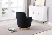 Simplie Fun Plush Velvet Swivel Accent Chair, 360° Adjustable, for Living Room, Bedroom