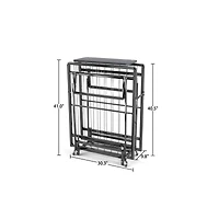 Simplie Fun Metal Folding Bed Frame with Foam Mattress of Pockets, Easy Storage and Movable with 4 Castors