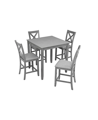 Elegant Solid Wood Counter Height Dining Table with Spacious Surface, Table Only