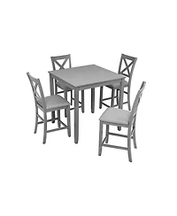 Elegant Solid Wood Counter Height Dining Table with Spacious Surface, Table Only