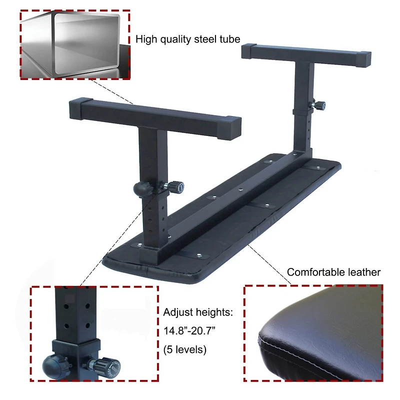 Streamdale Adjustable Cushion Bench with Protective Cover (110x45cm, 200kg Capacity)