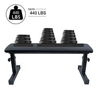 Streamdale Adjustable Cushion Bench with Protective Cover (110x45cm, 200kg Capacity)