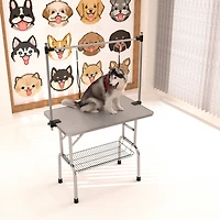 Streamdale Sturdy Foldable Pet Grooming Table with Storage