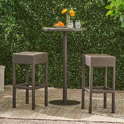 Streamdale Milton Wicker Backless Bar Stool