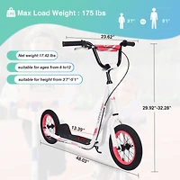Streamdale Premium Kick Scooter, Adjustable, 12" Wheels