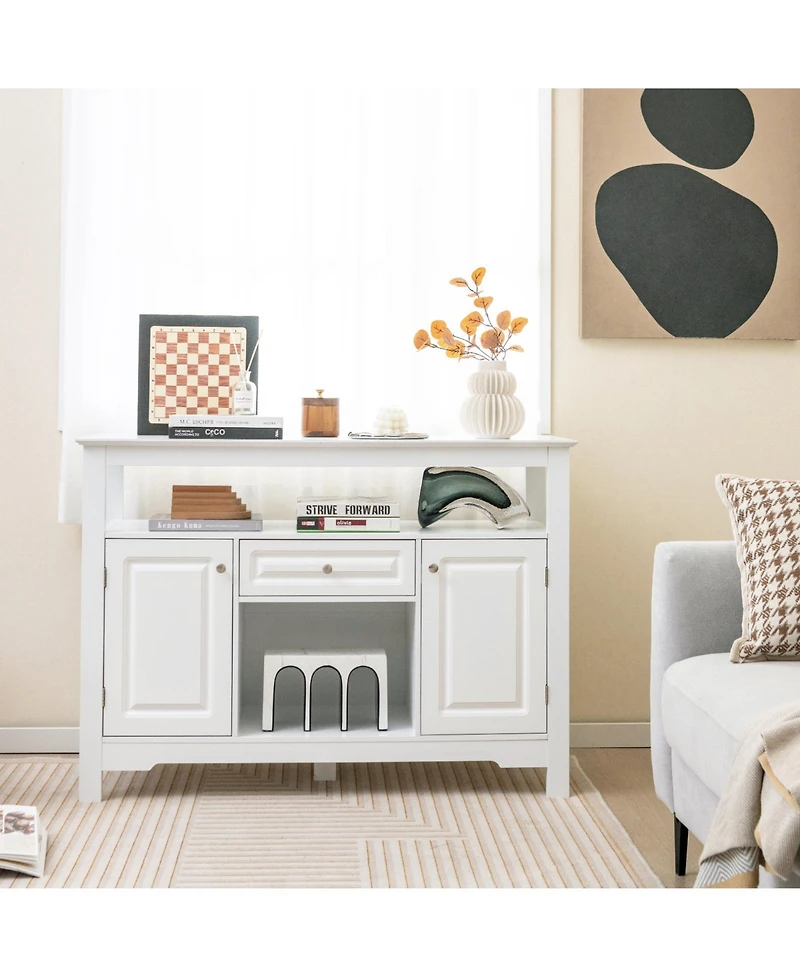Buffet Sideboard Wine Liquor Coffee Bar Cabinet with Removable Wine Rack