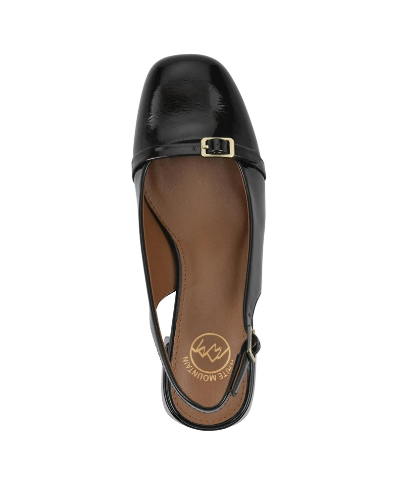 White Mountain Women's Later Slingback Block Heel Pumps