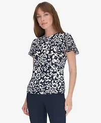 Tommy Hilfiger Women's Blouse with Puff Sleeves