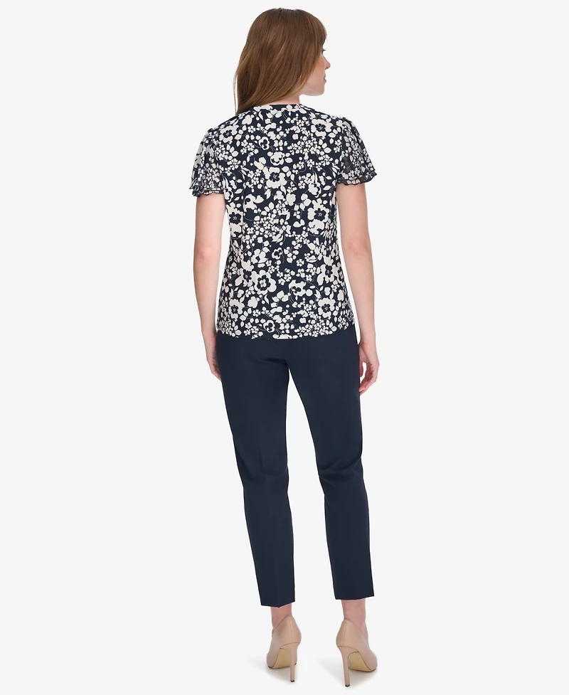 Tommy Hilfiger Women's Blouse with Puff Sleeves