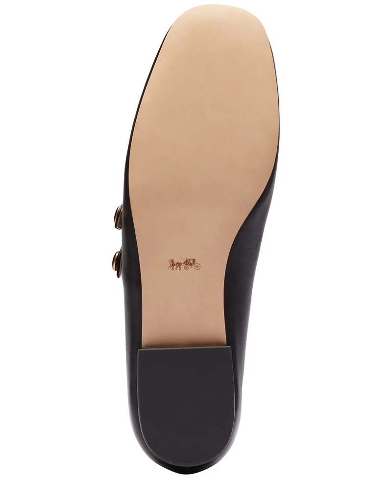 Coach Women's Winley Double Buckle Mary Jane Ballet Flats