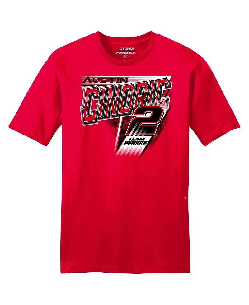Team Penske Men's Red Austin Cindric Car T-Shirt
