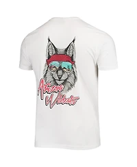Image One Men's White Arizona Wildcats Mascot Bandana T-Shirt