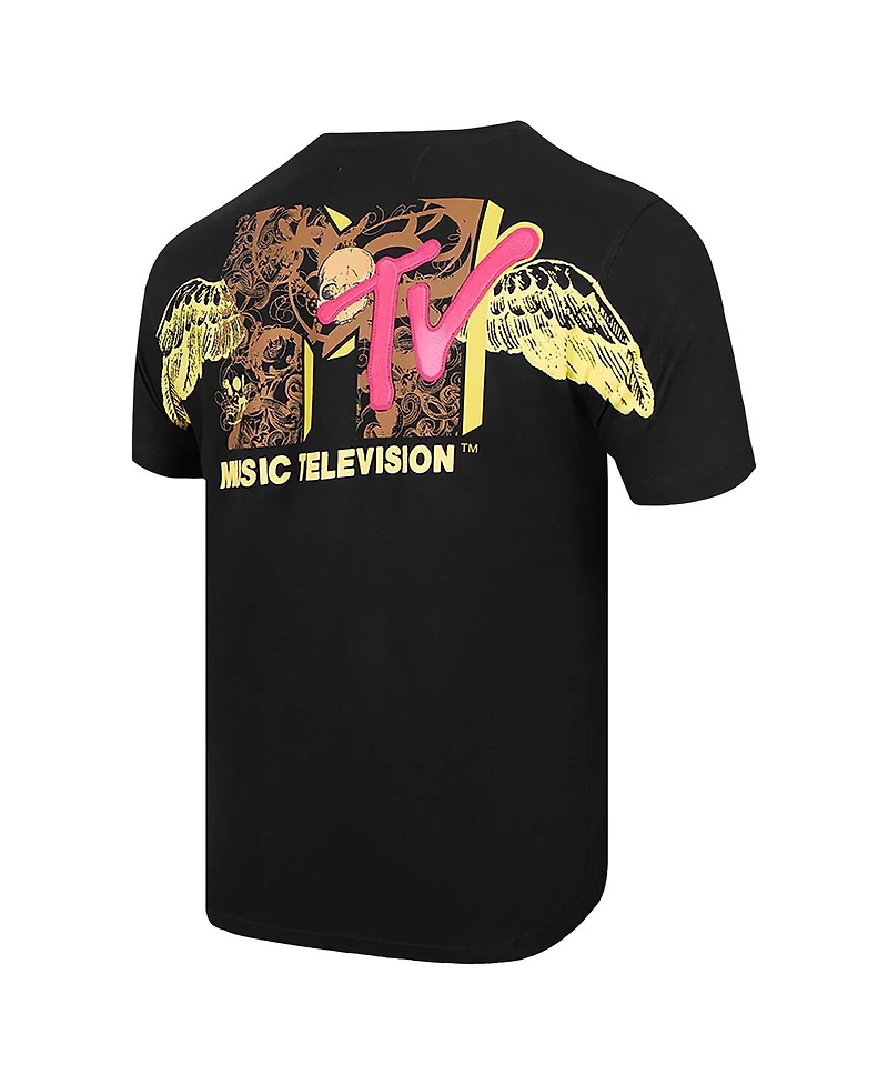 Freeze Max Men's Black Mtv Angel Wings Regular Fit T-Shirt