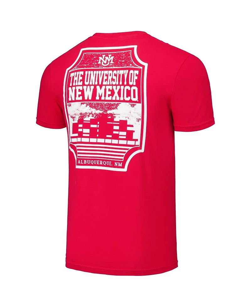 Image One Men's Cherry New Mexico Lobos Logo Campus Icon T-Shirt