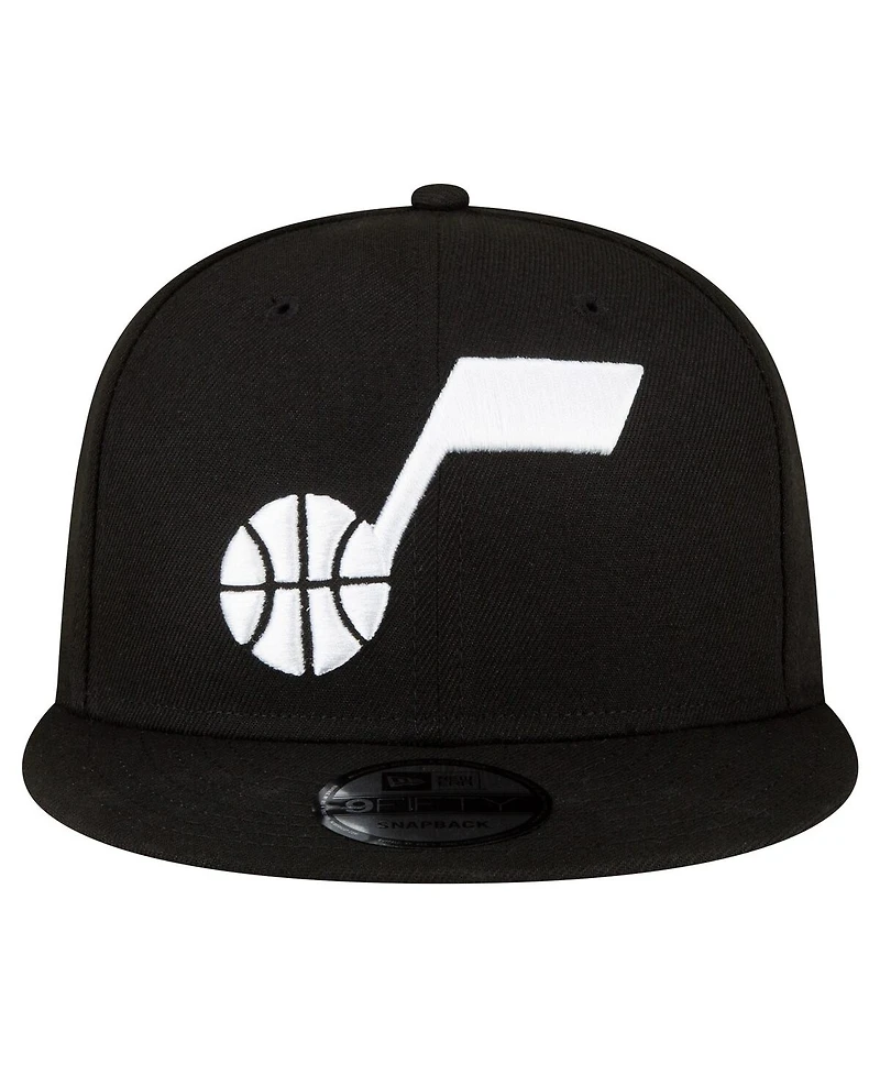 New Era Men's Black Utah Jazz Team Color 9FIFTY Snapback Hat