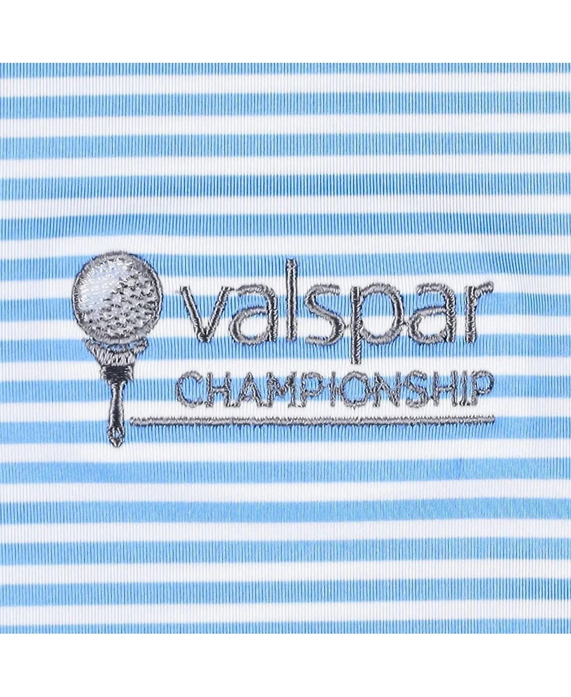FootJoy Men's Light Blue Valspar Championship Micro Feeder Stripe Lisle ProDry Polo