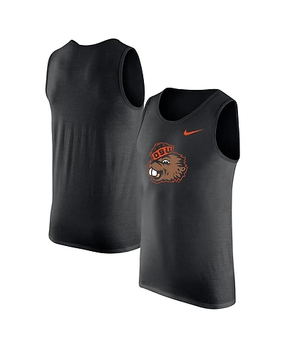 Nike Men's Black Oregon State Beavers vintage-like Logo Performance Tank Top
