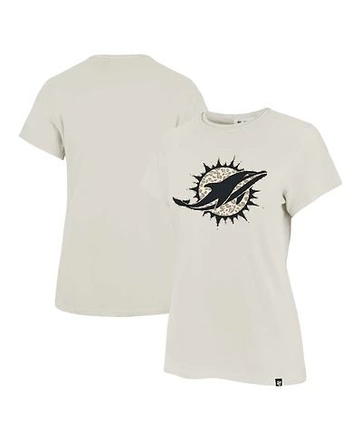 '47 Brand Women's Cream Miami Dolphins Panthera Frankie T-Shirt