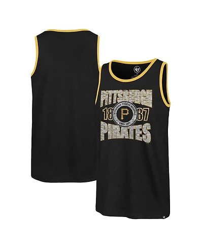 '47 Brand Men's Black Pittsburgh Pirates Upload Franklin Tank Top