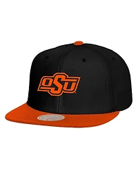 Mitchell & Ness Men's Black/Orange Oklahoma State Cowboys 2-Tone 2.0 Snapback Hat