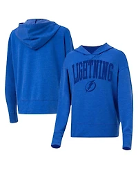 Concepts Sport Women's Blue Tampa Bay Lightning Volley Pullover Hoodie