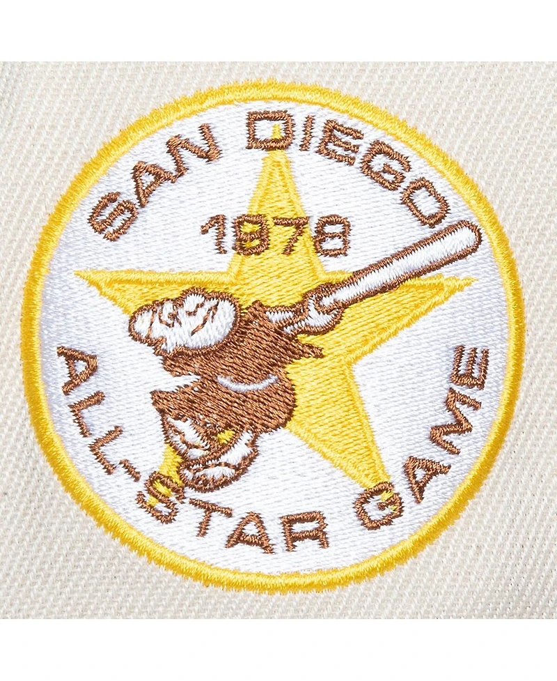 Mitchell & Ness Men's Cream San Diego Padres Cooperstown Collection Speed Zone Snapback Hat