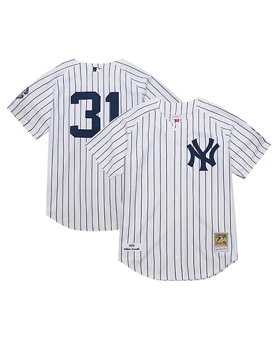 Mitchell & Ness Men's Ichiro Suzuki White New York Yankees 2014 Cooperstown Collection Authentic Throwback Jersey