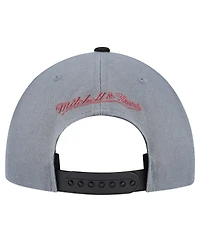 Mitchell & Ness Men's Gray/Black Chicago Bulls Core Snapback Hat