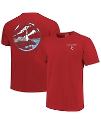 Image One Men's and Women's Scarlet Boston University Scenic Comfort Colors T-Shirt