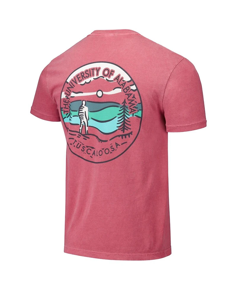 Image One Men's and Women's Crimson Alabama Tide Scenic Comfort Colors T-Shirt