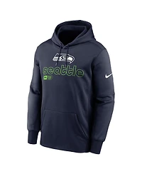Nike Men's College Navy Seattle Seahawks Performance Pullover Hoodie
